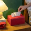 Tissue Boxes & Napkins Modern Decorative Box Creative Leather Home Office Storage Case Container For Wet Wipes Desk Organizer