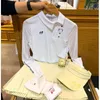 Outdoor Tshirts Ubrania golfowe Kobiety Summer Sun Ochrona Słodka jedwabne sportowe modne mody Tshirt z długim rękawem koszulka polo 230203