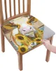 Chair Covers Farm Cows Sunflower Vintage Planks Seat Cushion Stretch Dining Cover Slipcovers For Home El Banquet Living Room