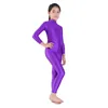 Stage Wear Grils Kids Ballet/Skate Ballet Dance Unitard Ginástica Flema Full Corpo para Meninas Mumps de Managem Longa de Manga Longa Preta