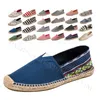 Dress Shoes Spring Autumn Womens Flat Shoes Breathable Linen Fisherman Shoes Slip-on Canvas Driving Shoes Unisex Espadrilles Stripe Loafers G230130