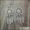 Dangle Chandelier Dreamcatcher Feather Folhe Brincho