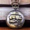 Карманные часы FOB китайский Zodiac Animal Pig Quartz Vintage Pired для мужчин/женщин