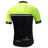 Giacche da corsa Maglia da ciclismo estiva da uomo Colore verde brillante Abbigliamento da equitazione per bici Maglie sportive a maniche corte Servizio personalizzato / all'ingrosso