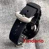 Montres-bracelets 44mm Tandorio Sapphire Glass NH36A Montre de plongée automatique pour hommes 200M Affichage jour / date Bracelet en caoutchouc Noir Cadran PVD Vert