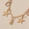 Chains Gold Color Star Party Women's Pendant Necklace Fashion Female Choker Necklaces Jewelry Simple Ladies GiftsChains