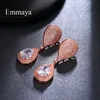 Gestüt Ohrringe Emmaya Frauen Mode Hochzeitsfeier Schmuck Luxus klarer kubisches Zirkon Braut Schwere silberne Farbe Hochzeitsstudie Odet22