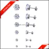 Stud 38Mm 6 Pairs/Set Korean Cz Earrings Set For Women Fashion Bling Cubic Zirconia Stone Earring Female 2021 Bride Wedding Jewelry Otrf4