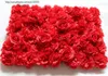 Fleurs décoratives 10 pcs/lot fleur artificielle mur soie pivoine et Rose fond de mariage décoration coureur rouge TONGFENG