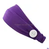 Stirnbänder mit Knöpfen für Krankenschwestern Mode Stirnband Maske Schweißband Gym Yoga Workout Schweißbänder Einfarbig Haarband Drop Lieferung Je DHF6V
