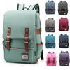 Plecak vintage 16 -calowe laptopy kobiety płócienne torby mężczyźni płócienne podróże Setro Casual Bag School for Teenagers 230204