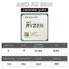 CPUS RYZEN 5 5500 R5 5500 36 GHz 6CORE 12THREAD CPU Processor 7NM L316M Socket AM4 للوحة الأم B550 230204