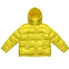 Trenchs de femmes brillant jaune / blanc / noir / orange femmes 2023 veste d'hiver streetwear à capuche parkas femme épaisse manteau de coton chaud