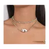 Collane a pendente di lusso grande bling collana di strass di strass per donne drop di acqua nuziale drop sexy girocollo di gioielli di gioielli di cristallo deliv dhgd3