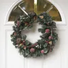 Dekoracja imprezy 10-30 cm pierścień rattan biały wieniec girland wiklinowy okrągły projekt Bożego Narodzenia drzewo wiszące ozdoby