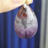 Pendant Necklaces Genuine Purple Red Natural Auralite 23 Necklace Charming Suspension Water Drop Stone 34x23x10mm