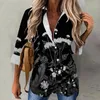 Camicette da donna Top da donna Moda Cotone Spandex Casual Primavera ed estate Cappotto cardigan stampato Camicie a fiori per