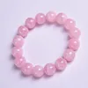 Strand Natural Jewelry Pink Crystal Rose Quartz Bracelet Women Gemstone Chakras Bead Handmade Lover Gifts