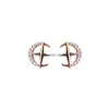 Stud Fashion Jewelry S925 Sier Needle Moon Star Earrings Simple Exquisite Cute Drop Delivery Dh6Bc