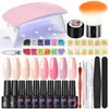 Nail Art Kits Gel-Nagellack-Set mit UV-LED-Lampe, Bohrer, Maniküre-Maschine, Glitzer-Dekorationswerkzeuge