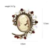 Brooches CINDY XIANG Beauty Head Embossed Brooch 20 Styles Available Classic Fashion Pin Wedding Party Jewelry Pearl Rhinestone Material