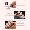 False Nails Nail Art Patch Weoreble Decorations Sticke 24st Fake Solid Color Frosted Matt Full Cover Stiletto Long Long