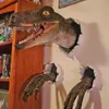 Deko-Objekte, Figuren, 3D-Dinosaurier-Dekoration, Velociraptor-Set, Kunstharz, Wandatmosphäre, dekorative Requisiten, Tropfen 230204