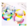 Hoofdbanden Vintage Hair Hoop gradi￫nt contrast Kleur Sponge Gedekte hoofdband Shiny Party Hoofdtooi Drop Delivery Sieraden Otiud