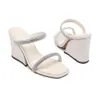 Marca Sandálias Womens High Heel Summer Rhinestone Feminino Sapel de correia feminina SZ35-42