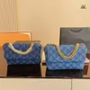 5A Luxurys مصممين أكياس الكتف جودة حقائب اليد عالية الأزياء نساء Crossbody حقيبة اليد الكلاسيكية رعاة البقر سلسلة القابض توتس محفظة المحفظة مع شعار