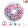 Skidbyxor Pärlor Pearl Round Loose No Harts Fake Holes Making Vase Colorful Craft Acrylic Spacer Dembellishments Smycken Crafting Filler