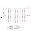 弦3x2m/3x3m/6x3mクリスマスウォーターフォールストリングライトフェアリーメテオシャワー結婚式の年パーティーの装飾のためのつらつ付きのカーテンライト