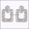Dangle Chandelier Womens Geometric Metal Earrings For Female Bohemian Hyperbolic Large Big Long Statement Drop Jewelry Gift Deliver Otdrv