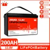 12V 200AH LIFEPO4 Batteripaket Inbyggt BMS uppladdningsbart helt nytt litiumjärnfosfatcell för golfvagnar RV EV-båt