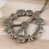 Pendentif Colliers D7WB 1pc antique vintage nostalgique rétro bronze signe de paix collier chaîne