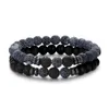 Pulsera de encanto de hilos pulseras Mujer clásico de piedra desgastada tigre tigre con cuentas pulseras de yoga para hombres joyas de cuerda elástica 2gs