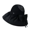 Cappelli a tesa larga Cappello da donna Design con fiocco in poliestere Protezione UV esterna Cappellini con visiera Regalo Pescatore accattivante per il mare