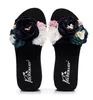 Slippers 2023 6cm 3cm High Heels Women's Wedges Flower Slip-on Beach Slides Female Outside Sandals