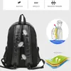 Backpack VORMOR Brand Men Leather School Bag Fashion Waterproof Travel Casual Book Male 230204