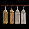 Lustre de lustre vintage feminino de brincadeira indiana de ouro, senhoras retro redondo sino de tassel jhumka brincos oorbellen Drop Deli dhdxx