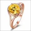 مع الحجارة الجانبية Rose Gold Gold Rings Womens Jewelry Rings Oval Engagement Holiday Gift Party Fine Nanashop Drop Drop