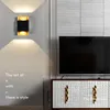 Vägglampa moderna minimalistiska lampor vardagsrum sovrum sovrum 10w/6w led svart vit gångbelysning dekoration
