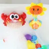 Banyo Toys Bubble Crabs Frog Bebek Banyo Oyuncak Toddler Banyo Kabarcık Maker Havuz Yüzme Küvet Sabun Makinesi Banyo Oyuncakları Çocuklar İçin 230203