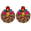 Dangle Chandelier Colorf Flower Earring Bohemian Handmade Round Earrings For Women Fashion Jewelry Accessories Drop Delivery Dhu1W