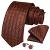 Bow Ties Wedding Men Tie Red Gold Plaid Fashion Designer for Business Party 8cm Drop Dibange Groom Kravat MJ-7322