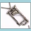 Beaded Halsband antika brons Sier Guillotine French Gothic Pendant Necklac Yzedibleshop Drop Delivery Jewelry Pendants Dhquy