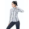 Actieve shirts herfst winter dames yoga front zipper lange mouw top sportkleding sporten winddichte jas ademende loopjas