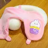 Kudde 1pcs Kawaii Animal Milk Neck Rest Cartoon Memory U Formstol Barn Tuppar på födelsedagen