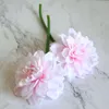 Decorative Flowers 10Pcs Single Branch Dahlia Silk Flower Wedding Road Leads Decoration Bouquet Bride Hand Holding Home Display Floral