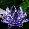 Decoratieve beeldjes Objecten Quartz Crystal Lotus Bloemvaartuigen glas Paperweight fengshui ornamenten 2023 Home Wedding Party Decor Gifts S S